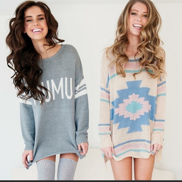 Show Me Your MuMu Aztec Bonfire Sweater XS - Picture 3 of 14